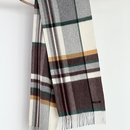 DAKS秋冬英伦格子男女羊绒围巾