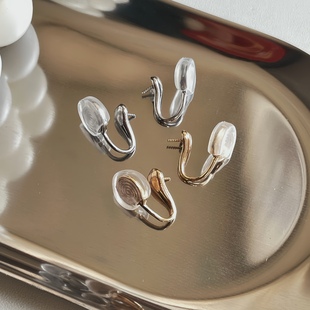 DIY饰品配件材料 贴合度高稳固不易掉不疼不伤耳保色铜耳夹耳饰