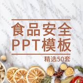 中小学生食品安全PPT模板食堂餐饮食安全教育知识培训班会PPT模板