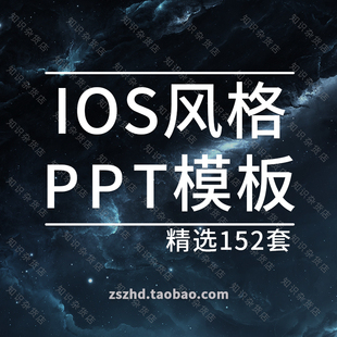 IOS风格PPT模板素材企业宣传产品推介扁平化商务简约动态