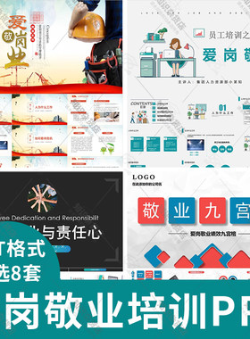 热爱工作公司员工爱岗敬业与责任心培训PPT模板忠诚度尽职尽责PPT