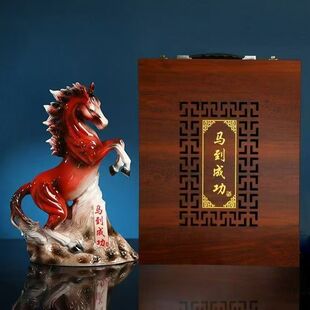 3斤5斤景德镇陶瓷马到成功白酒空酒瓶,生肖送礼收藏摆件艺术高档