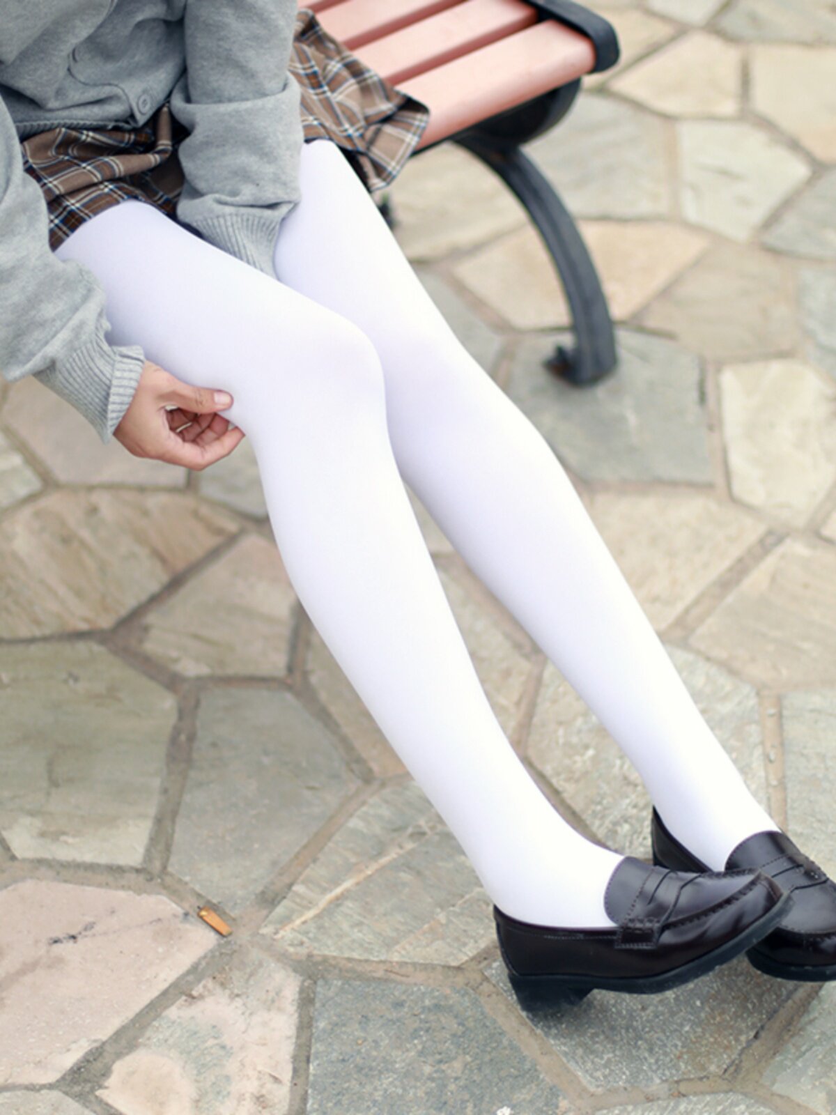 2 pieces thickened plush 900D white and black pantyhose velvet inner layer plush winter thermal pantyhose