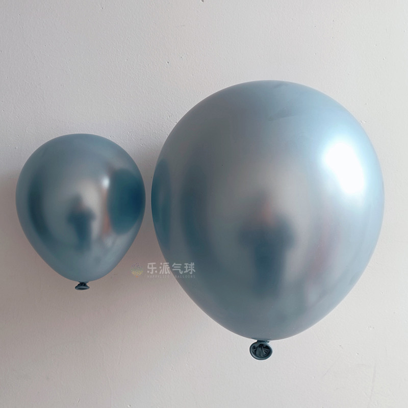 ins流行金属婴儿蓝色圆形气球