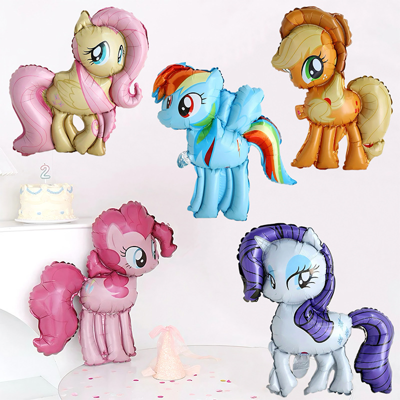 卡通小马宝莉云宝碧琪珍奇铝膜气球儿童宝宝生日派对周岁场景布置