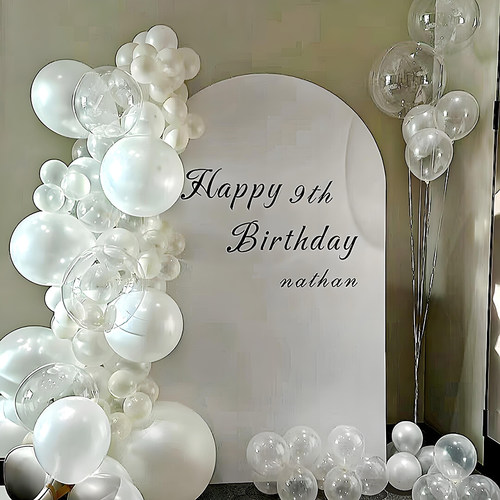 珠光白色圆形乳胶气球