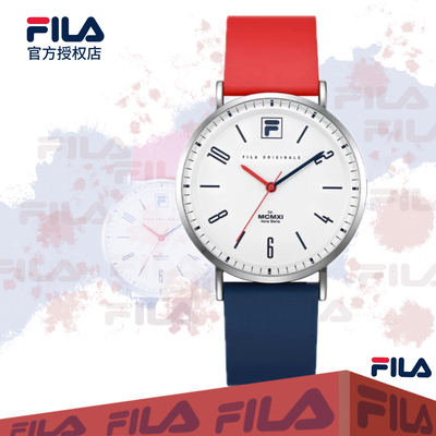FILA斐乐情侣手表撞色学生石英表
