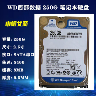 蓝盘HDD 全新原装 WD西部数据2.5寸SATA串口250G笔记本电脑硬盘经典