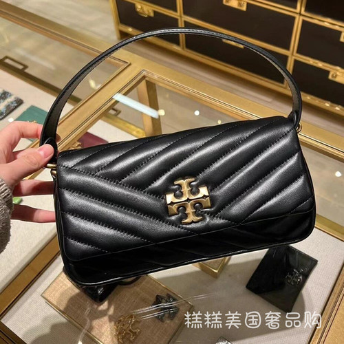 美国正品TB女包新款Kira小香风羊皮腋下法棍包单肩斜挎手提链条包