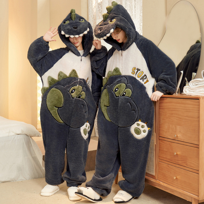 恐龙搞怪连体睡衣女生卡通可爱