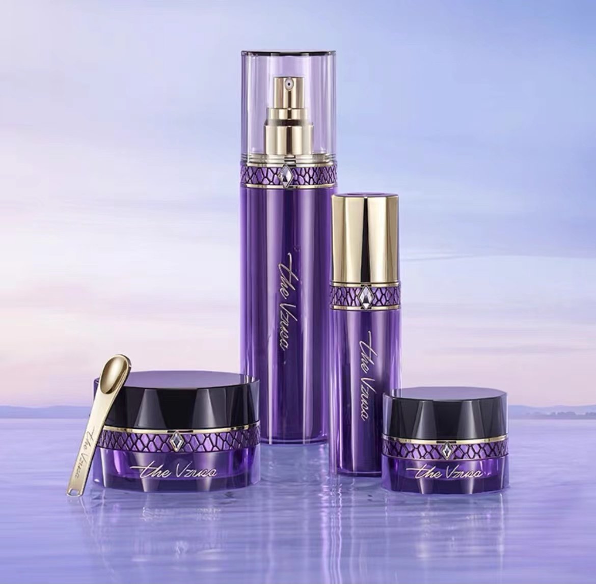 the vzusa美杜莎美容仪专用精华露/修护面霜/眼霜/水面部护理套装