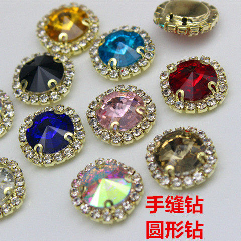 手缝链条包边水钻圆形配饰衣服包包鞋子皮草发饰贴钻DIY饰品配件,饰品/流行首饰/时尚饰品新,其他DIY饰品配件,淘宝优惠券,粉丝福利购,淘宝优惠卷