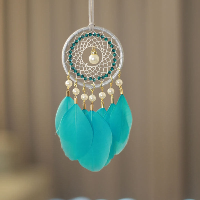 印第安捕梦网汽车挂件车挂吊坠羽毛挂饰摆件少女心车载车内饰用品