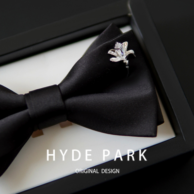 海德公园《百合》闪钻结婚领结男