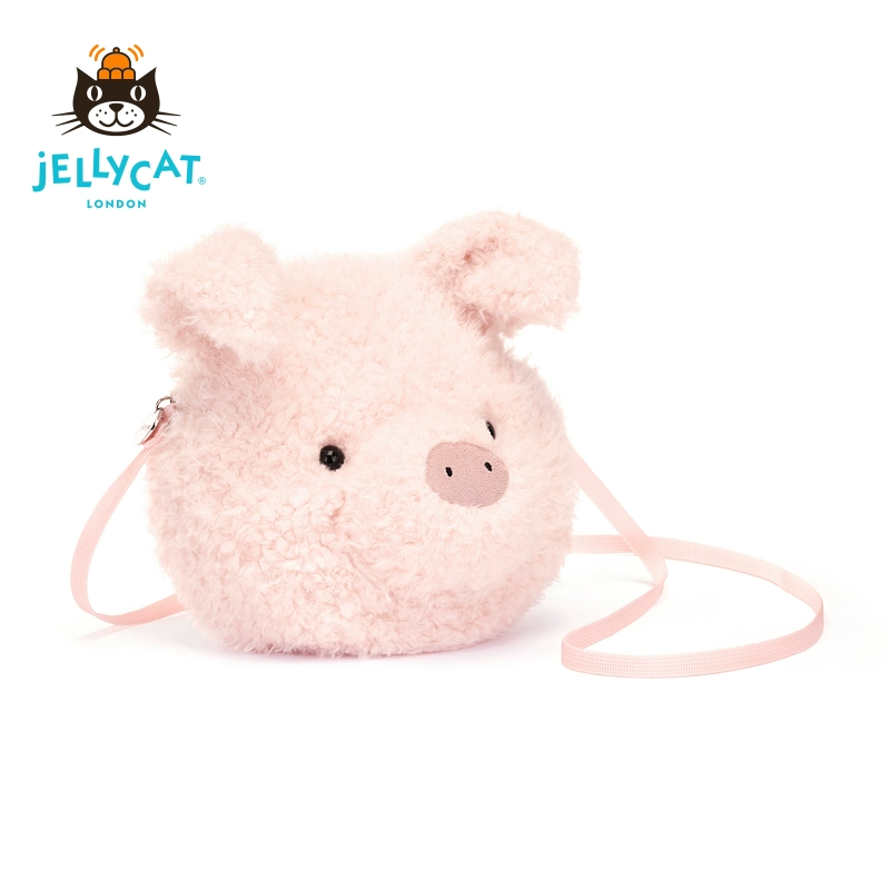 英国Jellycat小猪包包斜挎包小包腰包毛绒玩具玩偶公仔送生日礼物