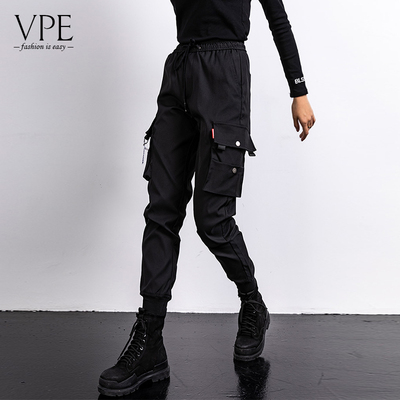 运动中高腰小个子工装裤女