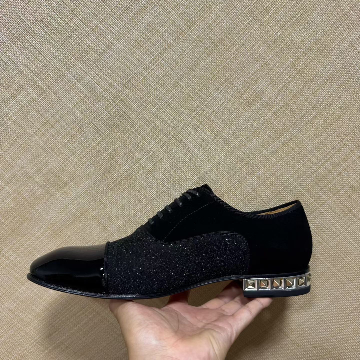 cl andgz红底鞋皮鞋黑色绅士金色跟正装皮鞋婚鞋乐福鞋男鞋商务鞋
