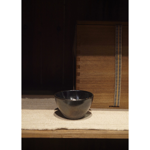 吉州窑原矿黑釉柴烧还原氛围窑变天目茶盏主人茶盏实用又艺术孤品