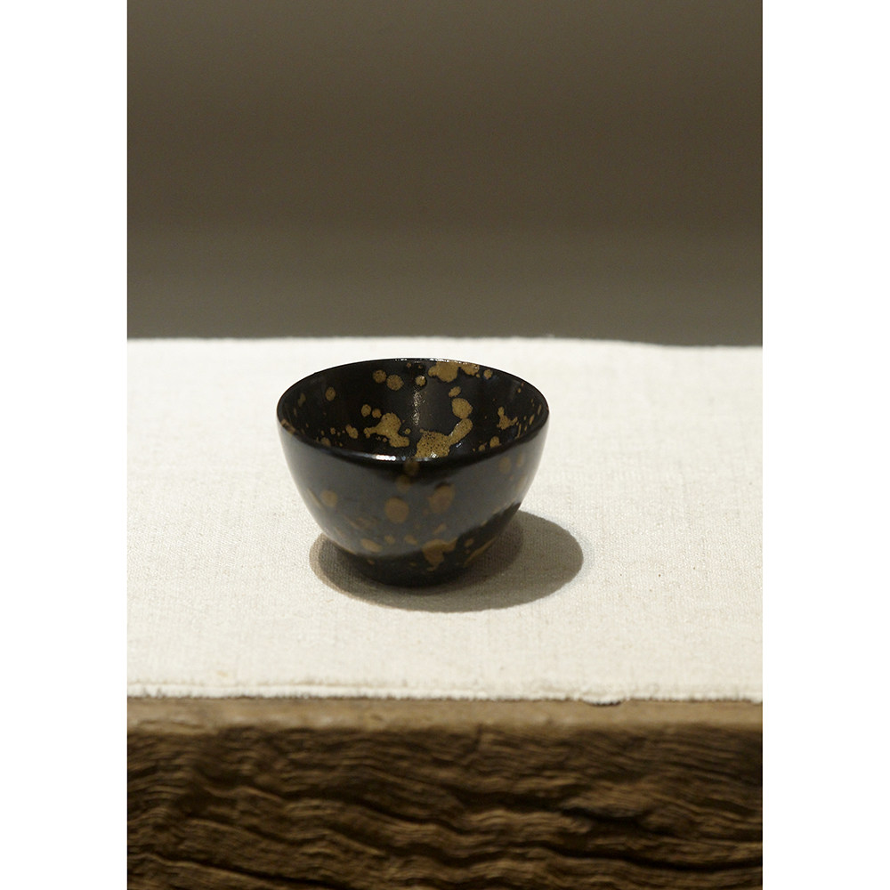 吉州窑原矿釉鹧鸪斑工艺深腹茶盏小 主人盏 全手工压手约90-100ml