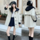 设计感宽松阔版 连帽假两件大码 风衣中长款 新款 外套 女2025秋季 时尚