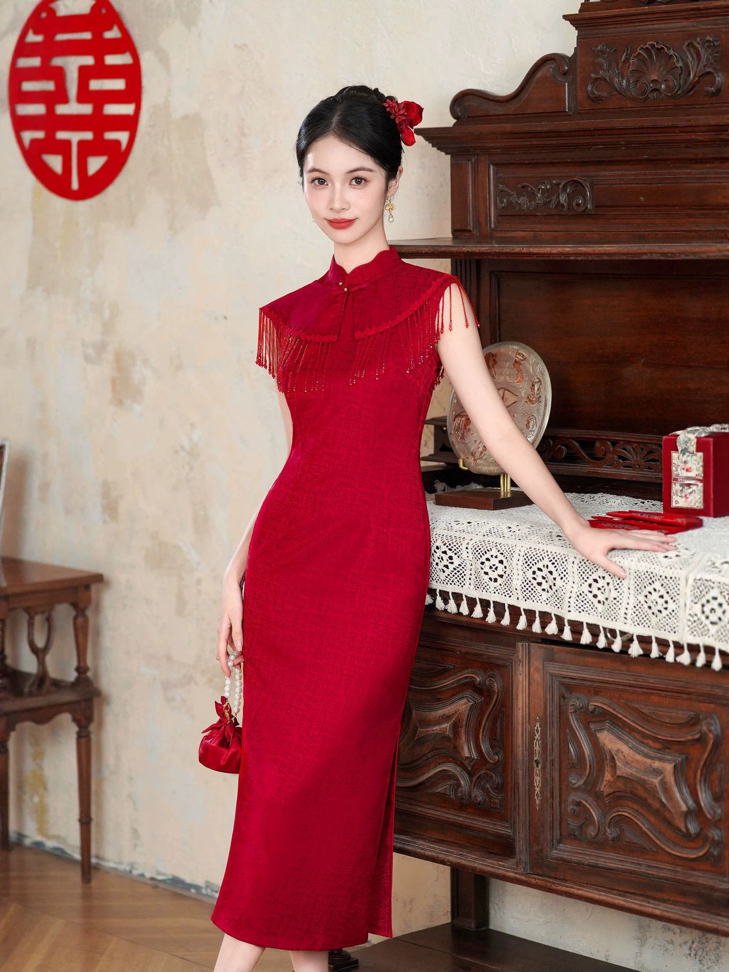 2026新款新中式红色敬酒服新娘订婚结婚礼服回门连衣裙平时可穿女