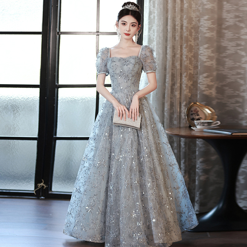 宴会晚礼服裙女高级感高端轻奢小众生日成人在逃公主法式婚纱敬酒