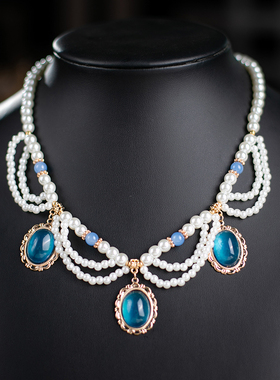 唐风明汉服配饰古风项链女珍珠