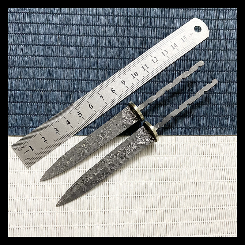 新品特价薄款8cm大马士革茶刀胚茶剑胚 茶道配件零配 diy制作044