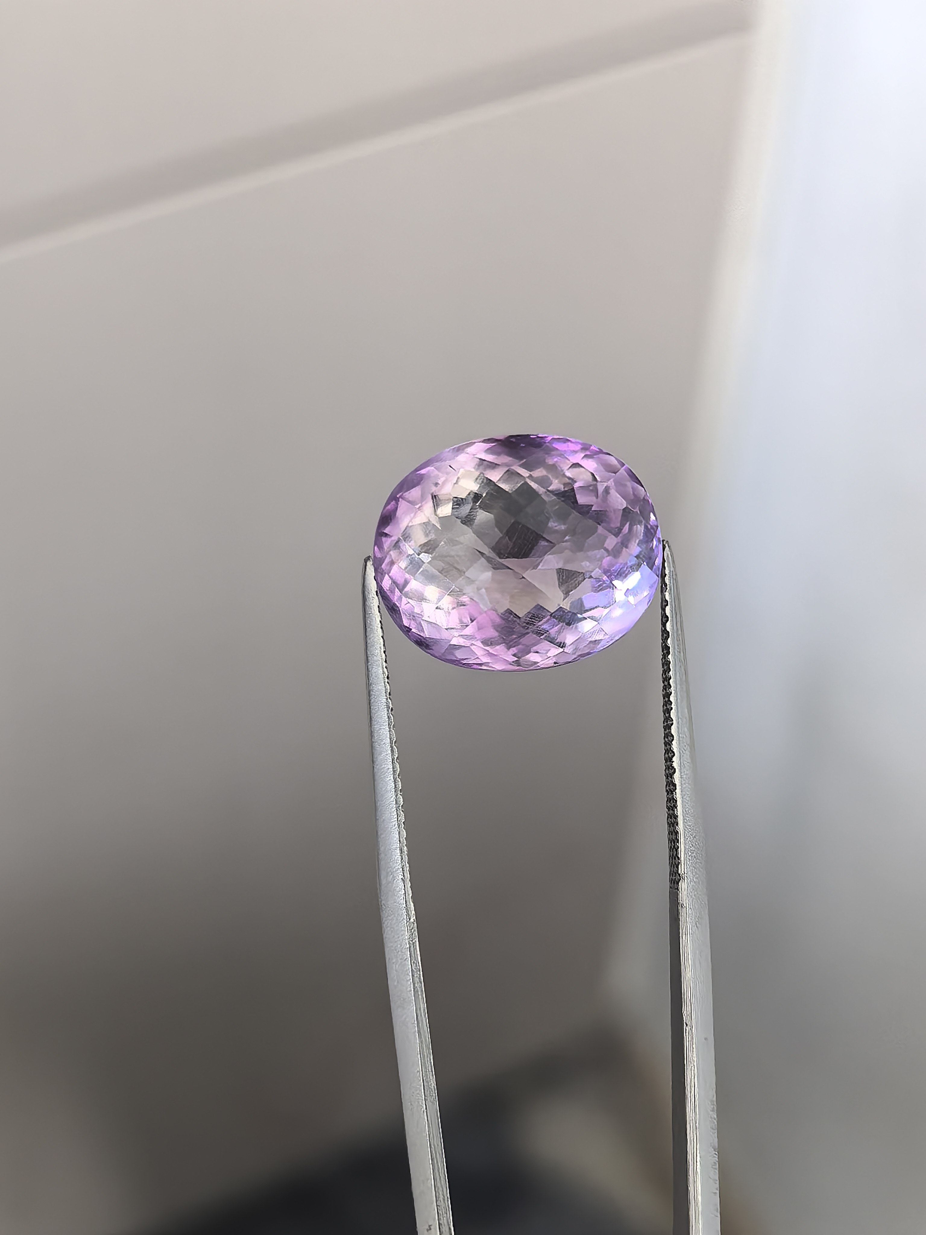 天然法国玫瑰色紫水晶裸石11.5ct