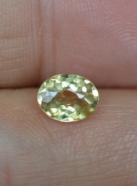 天然浅黄色金绿宝石裸石1.145克拉满火彩全净无暇特惠包邮送证书