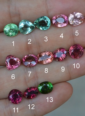 天然红色 彩色碧玺裸石纯无任何优化处理火彩漂亮超值特惠包邮