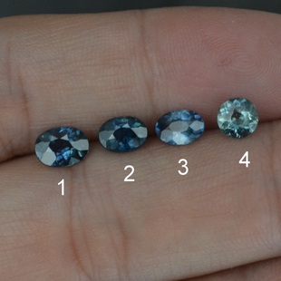 天然无烧马达加斯加蓝绿色蓝宝石裸石莫奈油画色满火彩 送证书 包邮