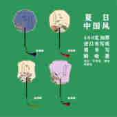 硬笔书法创作夏天古风团扇羽扇文艺夏日夏天复古中国风国风国潮扇