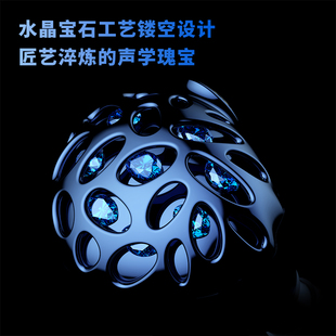 TRN 鲸鲨入耳式耳机四单元动圈平板水晶宝石工艺可换滤嘴HiFi耳机