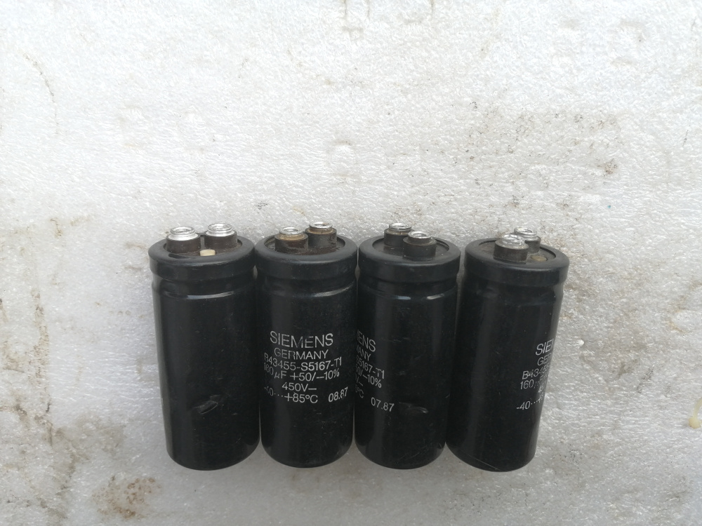 德国西门子SIEMENS 450V 160UF 螺丝脚高压发烧电容 尺寸35*80