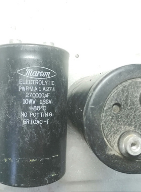 拆机 日本marcon马肯 10v 270000uf 27万uf 螺丝脚电容