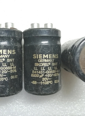 德国西门子金字 SIEMENS SIKOREL系列 20V 8800UF 螺丝脚电容