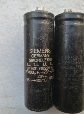 拆机金字西门子SIEMENS SIKOREL系列 20V 22000UF 螺丝脚发烧电容