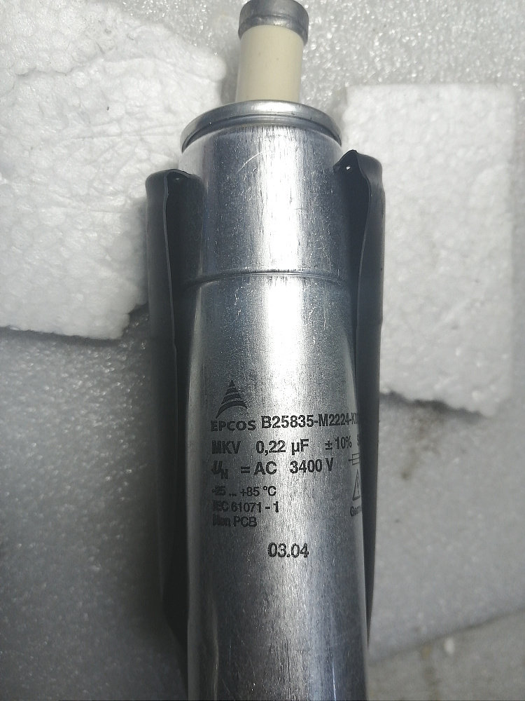 德国西门子 EPCOS 3400V 0.22UF 胆机耦合油浸电容 高压油浸电容