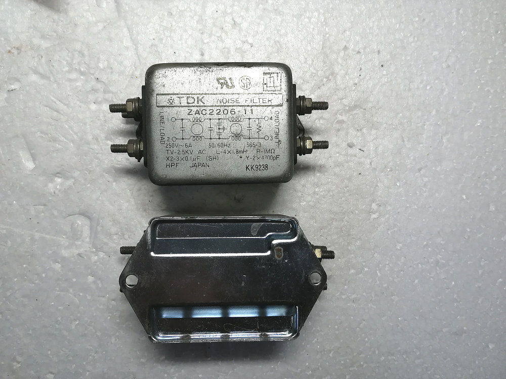 日本 TDK 电源滤波器 ZAC2206-11 250V 6A 双磁环高性能滤波器