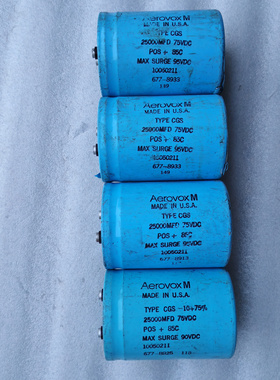美国摩罗利 AEROVOXM 75v 25000uf 发烧滤波电容 螺丝脚电容