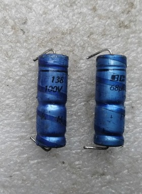 拆机 PHILIPS 飞利浦  BC  138系列 100v 68uf 轴向发烧电容