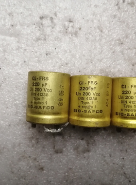金色SIC-SAFCO电容 CI-FRS DIN41238系列 200v 220uf 发烧电容