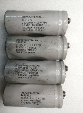 拆机 美国灰皮麦景图MEPCO 六角定型 30v 24000uf 螺丝脚电容
