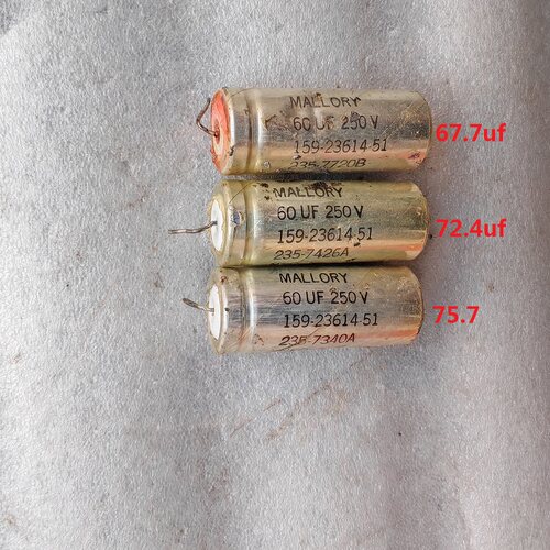 MALLORY 美国摩罗利 250V 60UF 轴向发烧电容