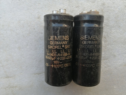 拆机金字西门子SIEMENS SIKOREL系列 16V 18000UF 螺丝脚发烧电容