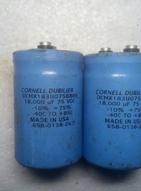 美国大D CORNELL DUBILIER DCMX系列 75V 18000UF 螺丝脚电容