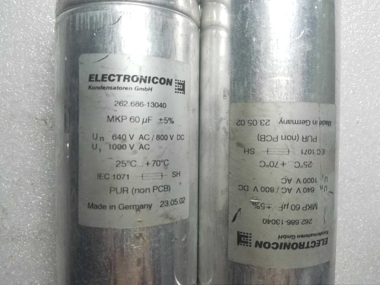 原装德国 electronicon 800v 640vac 60uf MKP 高压油浸薄膜电容