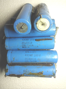 MALLORY 美国摩罗利MY 200v 430uf 发烧阴极电容 轴向电容