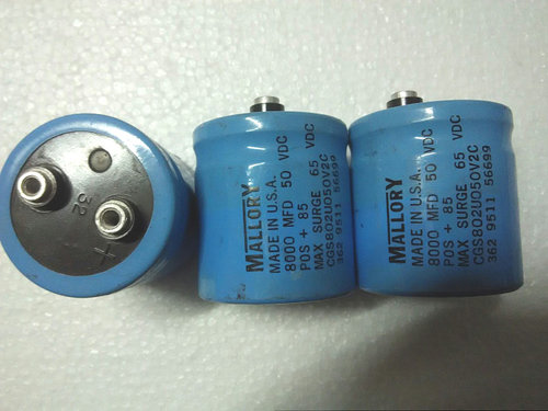 拆机美国摩罗利 Mallory 50v 8000uf 螺丝脚发烧滤波电容